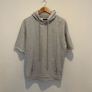 Zara grey short sleeves hoodie
